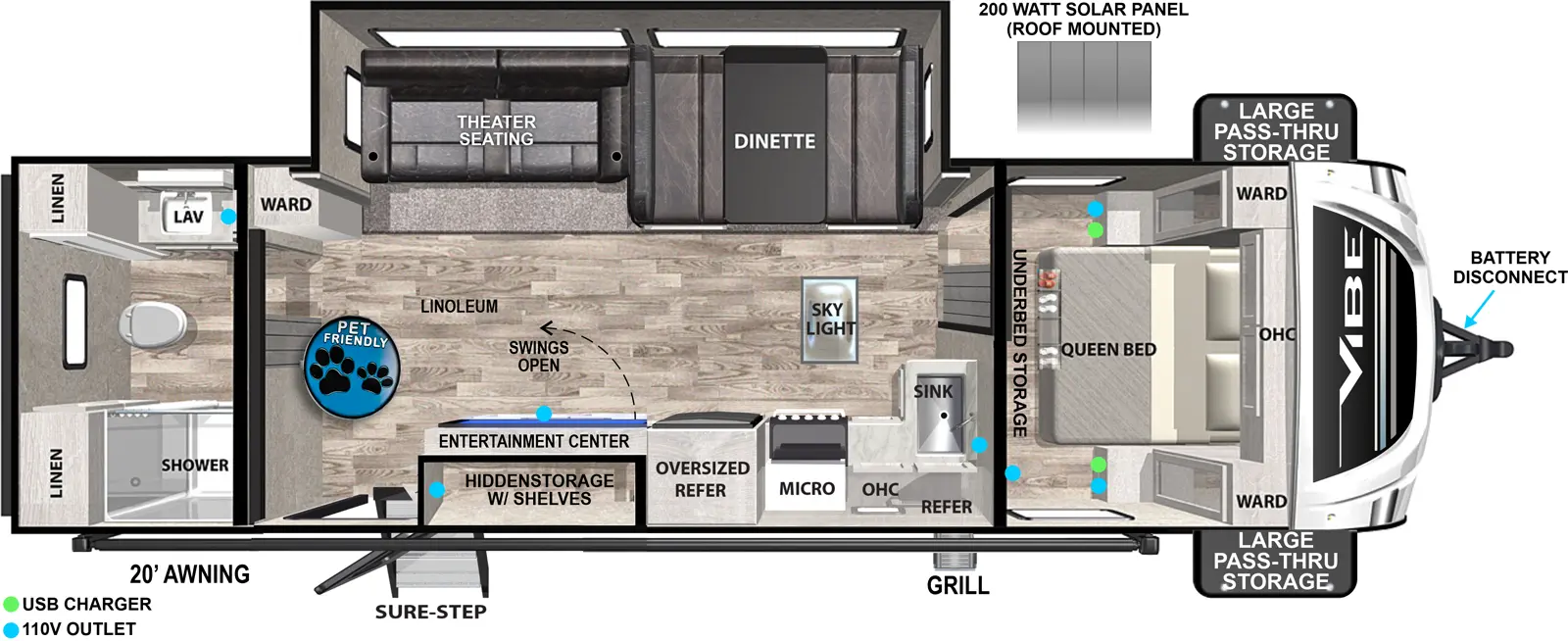 Vibe West 26RB Floorplan